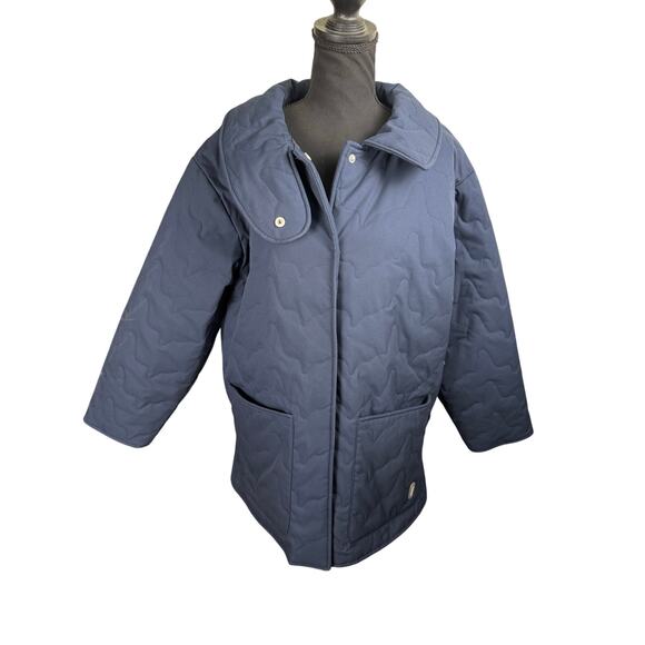 BASS OUTDOOR Women's Quilted Long-Sleeve Jacket NAVY NWT SIZE M - Picture 4 of 10